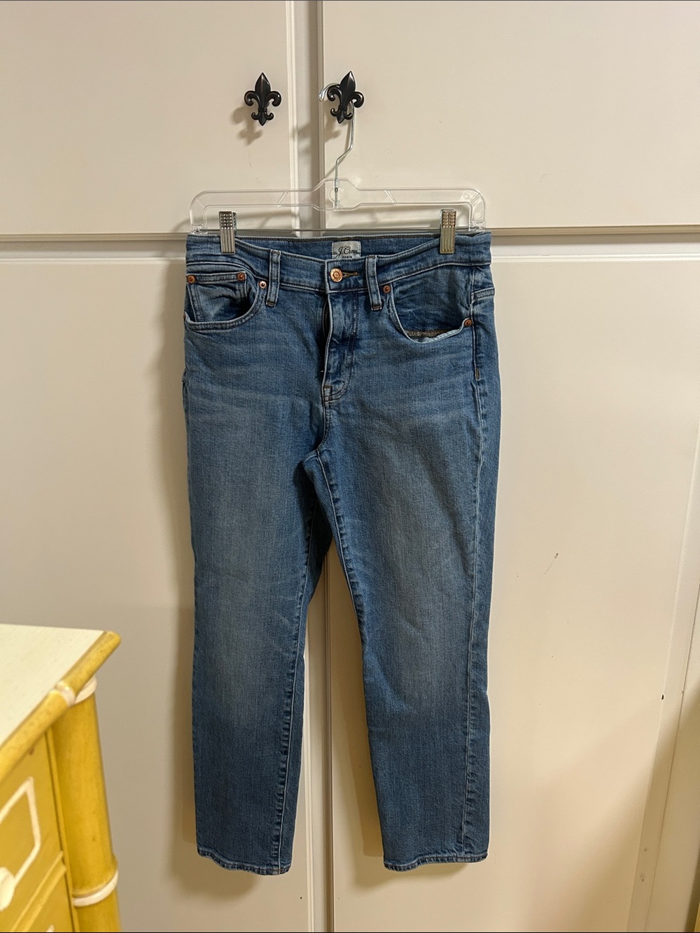 J. Crew Vintage Women's Straight-Leg Denim Jeans in Medium Blue Wash 26